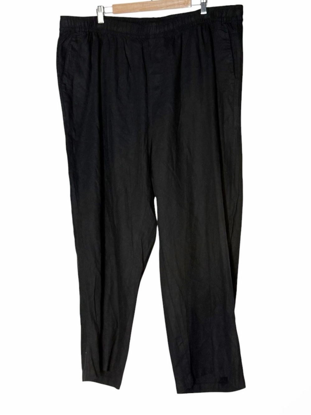 Old Navy Linen Blend Straight Wide Leg Pull-On Pants Size 3X Elastic Waist